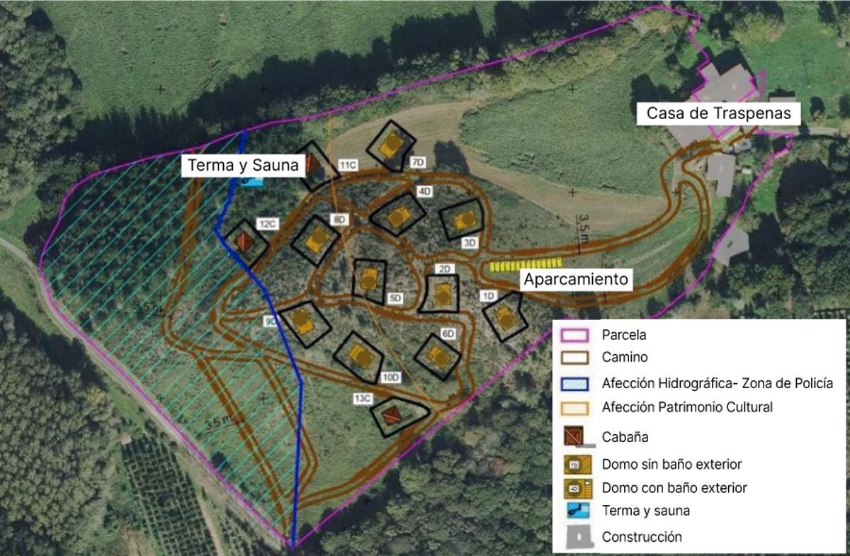 Plano de la ubicación del cámping
