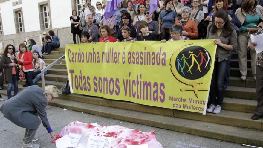 Protesta en Vigo contra la violencia machista. |   // J. LORES