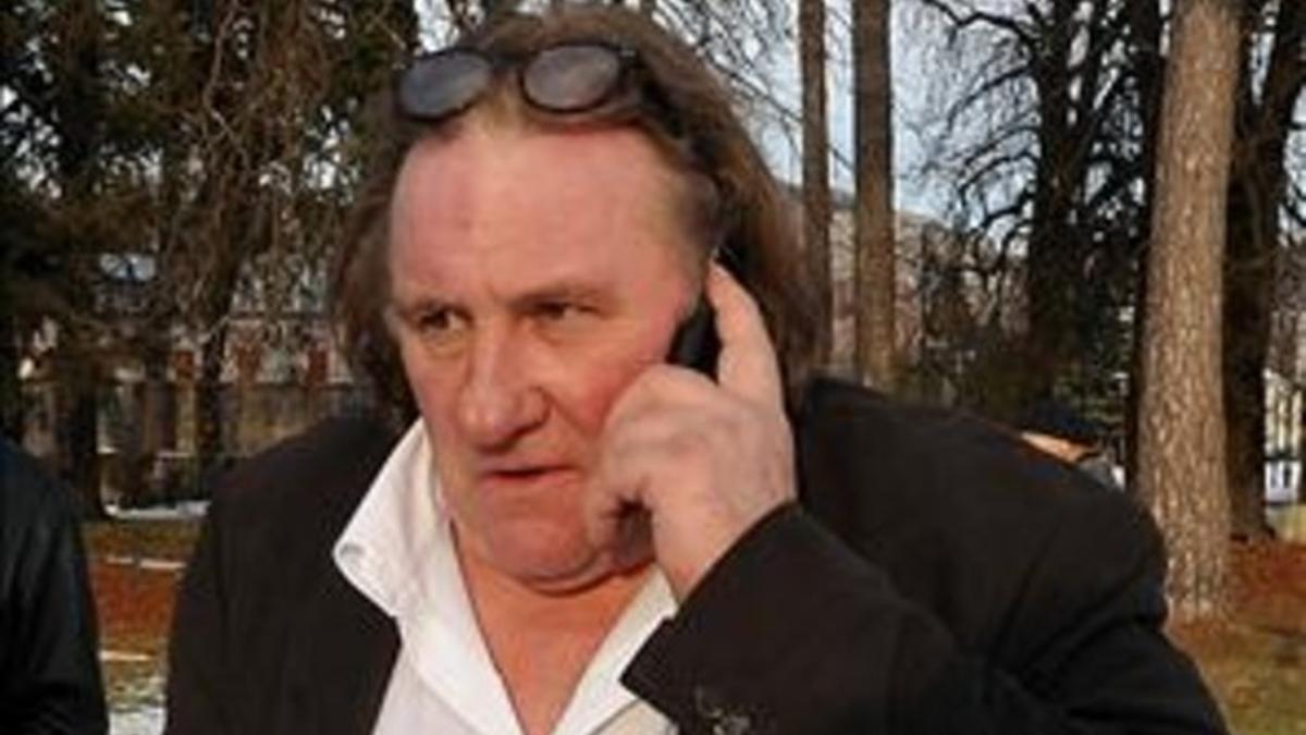 El actor Gérard Depardieu, hoy en Cetinje (montenegro).