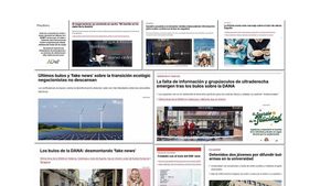 Titulares de prensa sobre bulos y campañas de desinformación