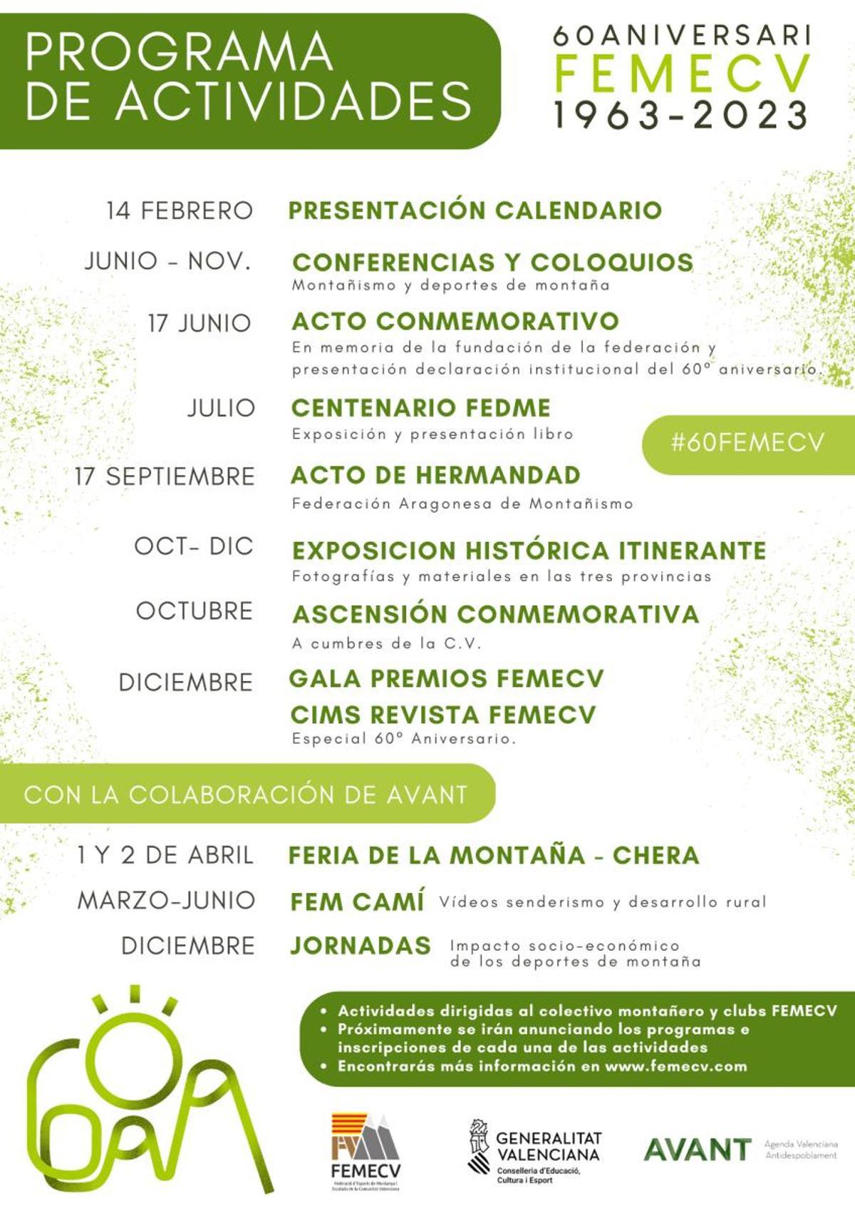 Actividades por el 60 aniversario de la FEMECV