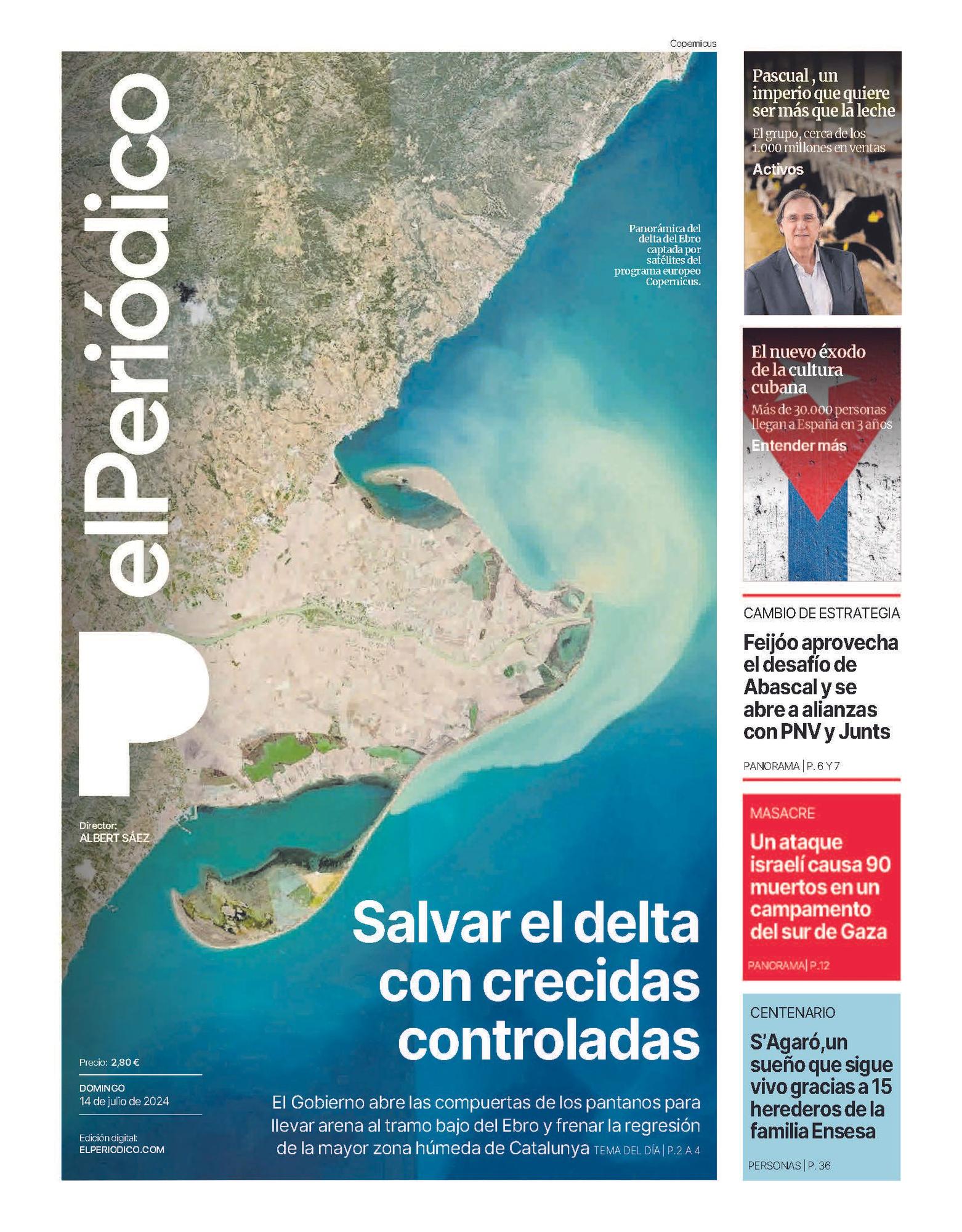 La portada de EL PERIÓDICO del 14 de julio de 2024