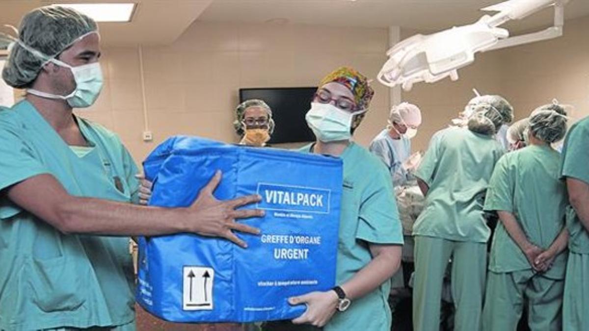 Unidad de trasplantes en el Hospital Clínic de Barcelona.