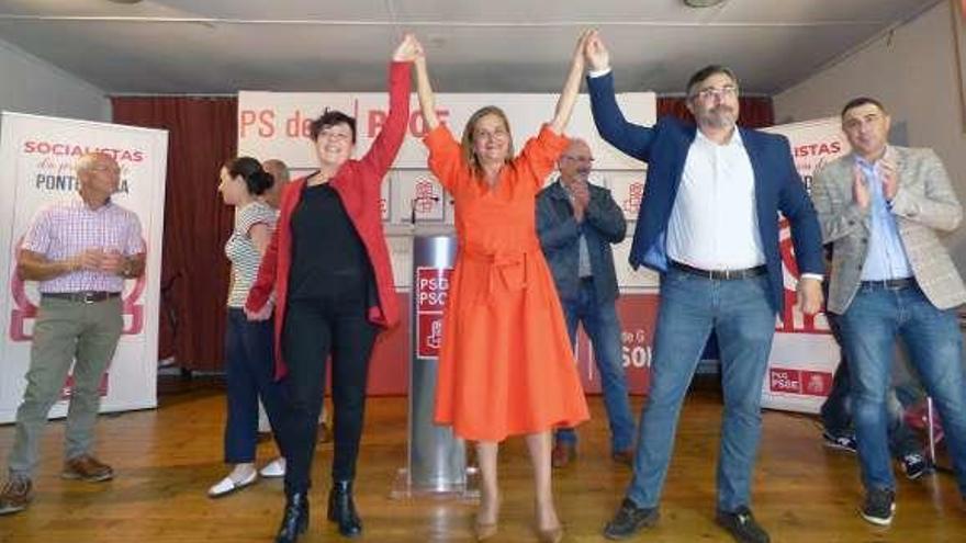 Carmela Silva en la presentación de la candidatura en Portas. // FdV