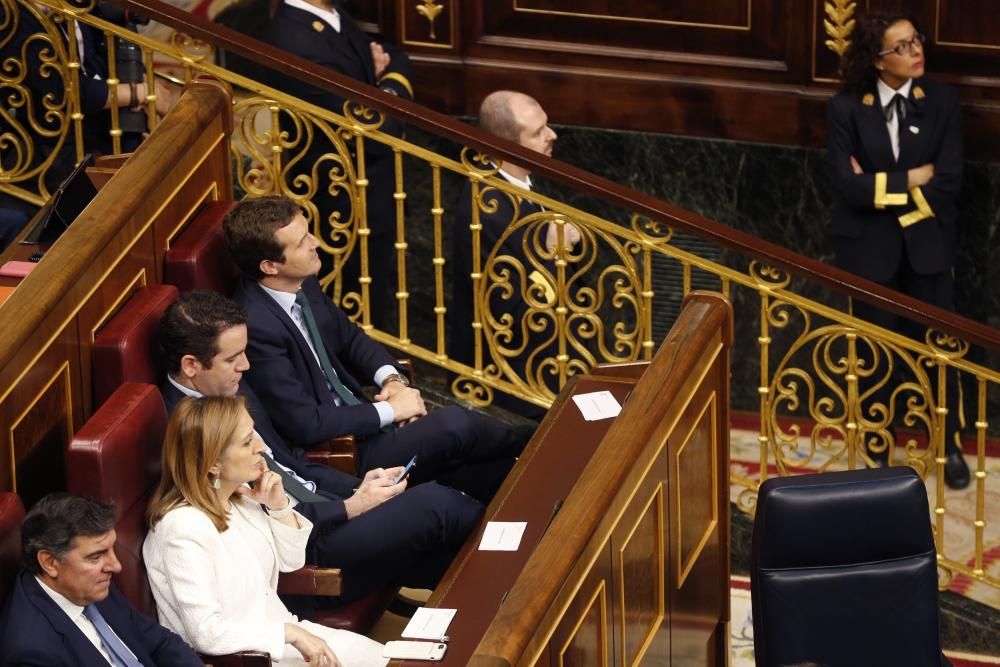 Entrada dels polítics presos al Congrés.