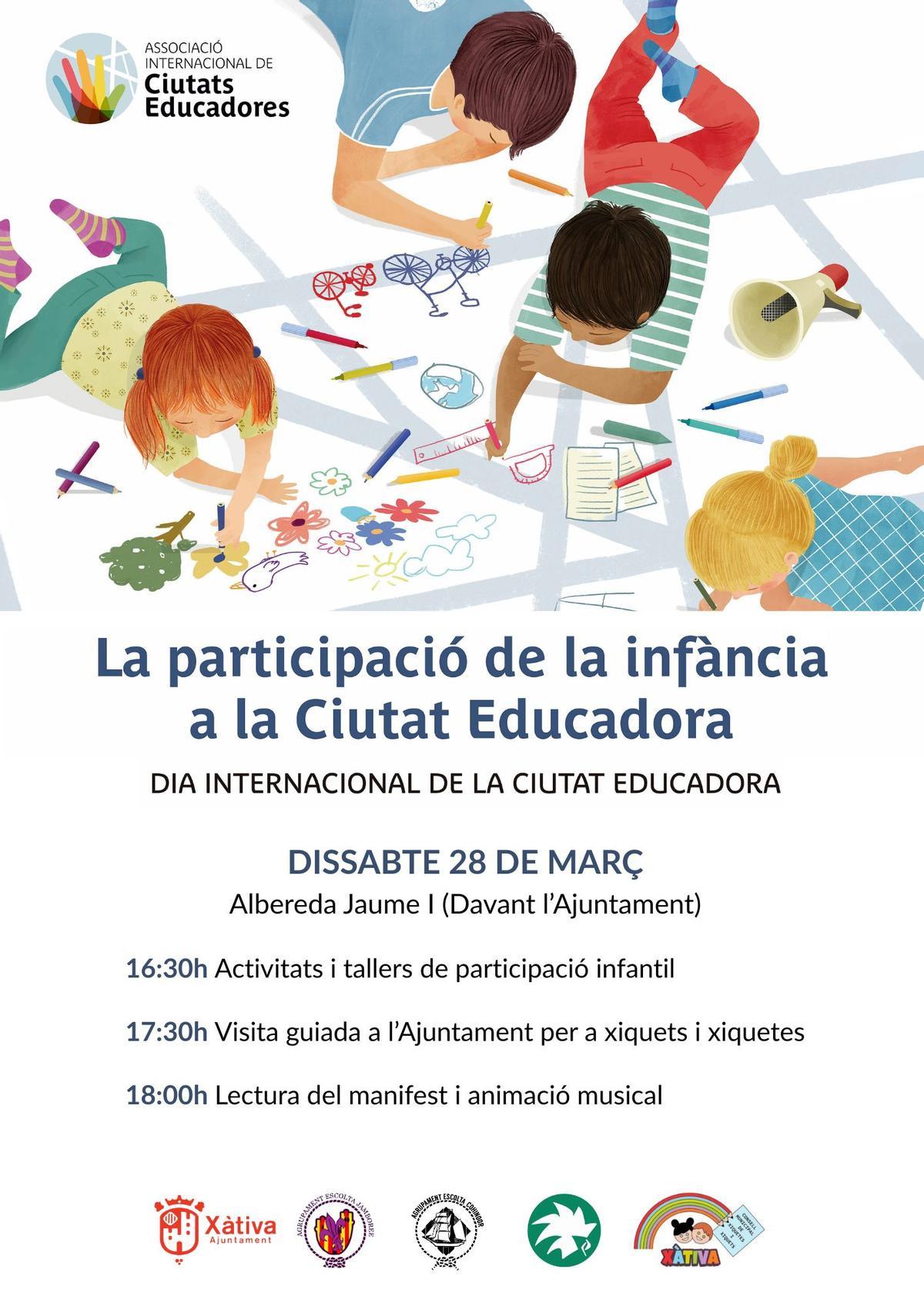 Cartel de la programación de Ciudad Educadora de Xàtiva.
