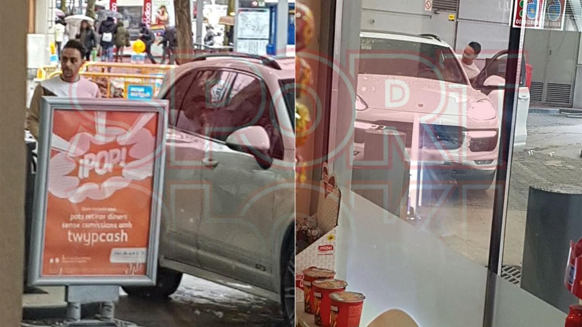 Sergio García, poniendo esta mañana combustible en una gasolinera del barrio de El Paralelo en Barcelona