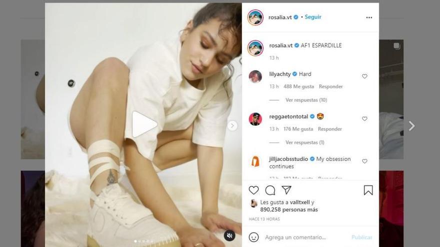 Imatge del vídeo que ha publicat Rosalía a Instagram