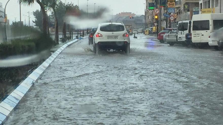 Tormenta de granizo en Molina de Segura