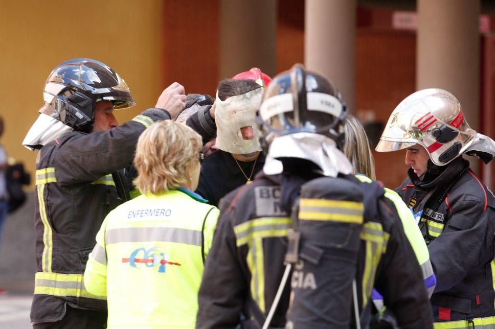 Incendio en una casa en San Antón