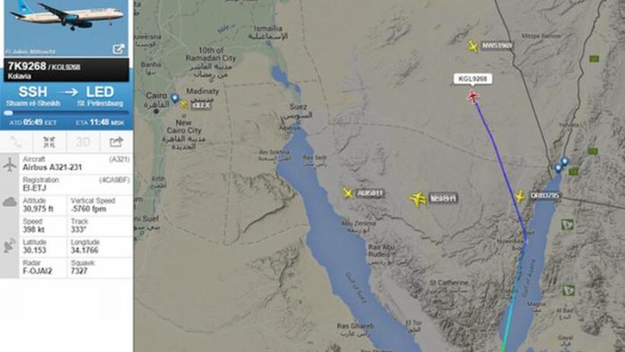 Un avión ruso se estrella en el Sinaí con 224 pasajeros a bordo
