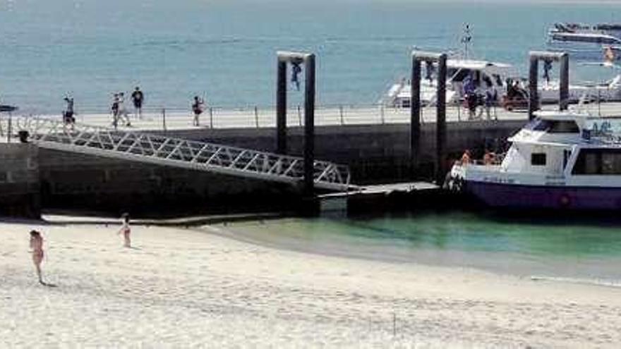 El muelle de Rodas.