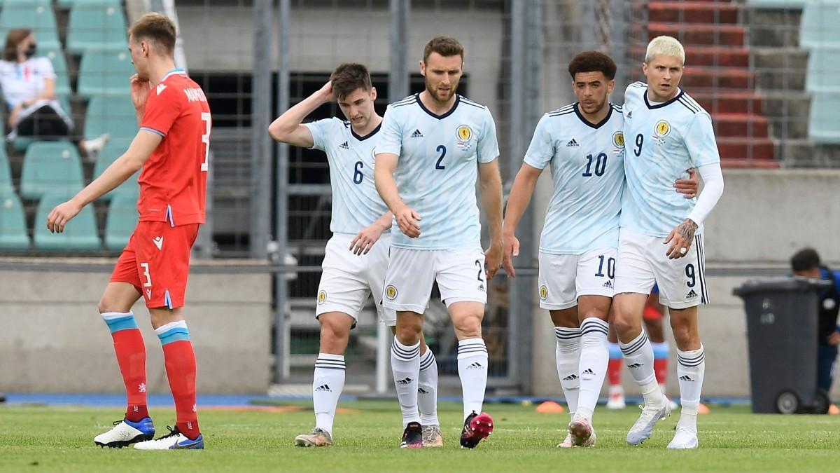 Escocia, en un partido preparatorio para la Eurocopa