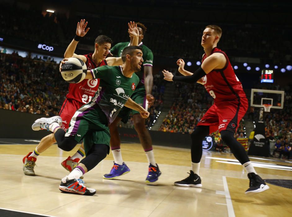 Victoria del Unicaja ante el Zaragoza en la Copa del Rey 2020.