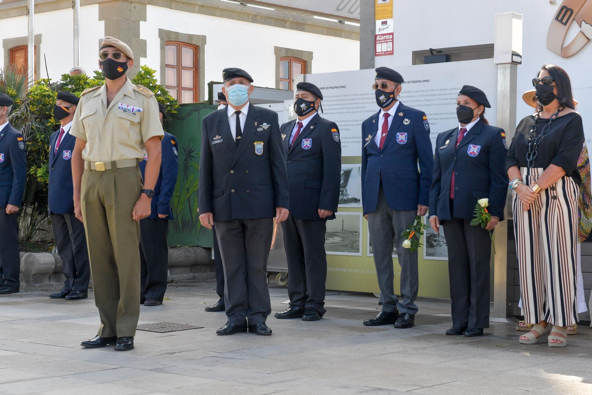 Acto de homenaje a los paracaidistas caídos en acto de servicio entre 1965 y 1979 en Maspalomas