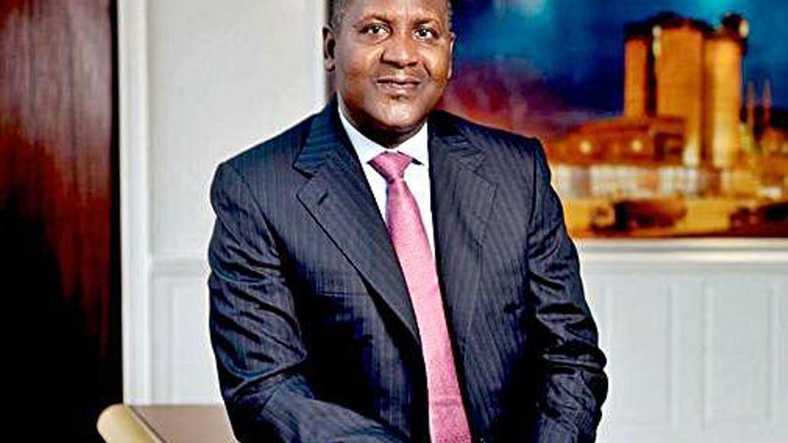 L&#039;empresari Aliko Dangote té quatre companyies que cotitzen en borsa a Nigèria.