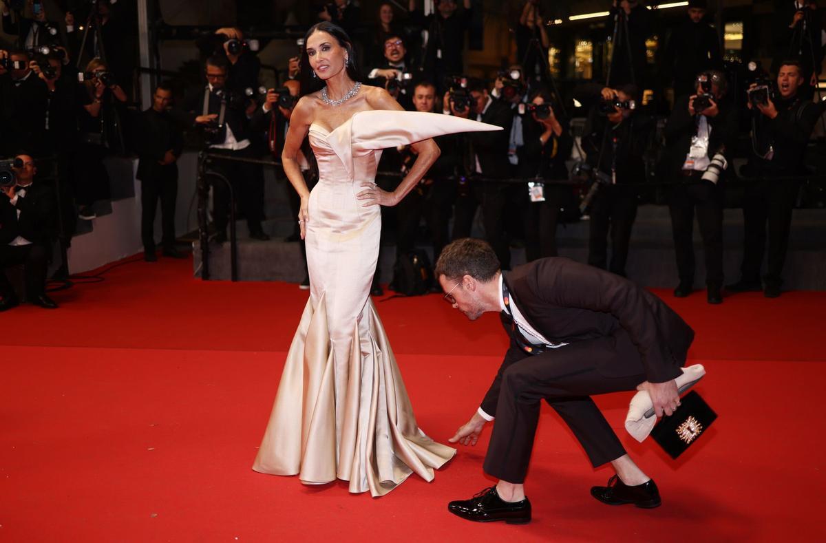 Demi Moore con Dennis Quaid en el Festival de Cannes