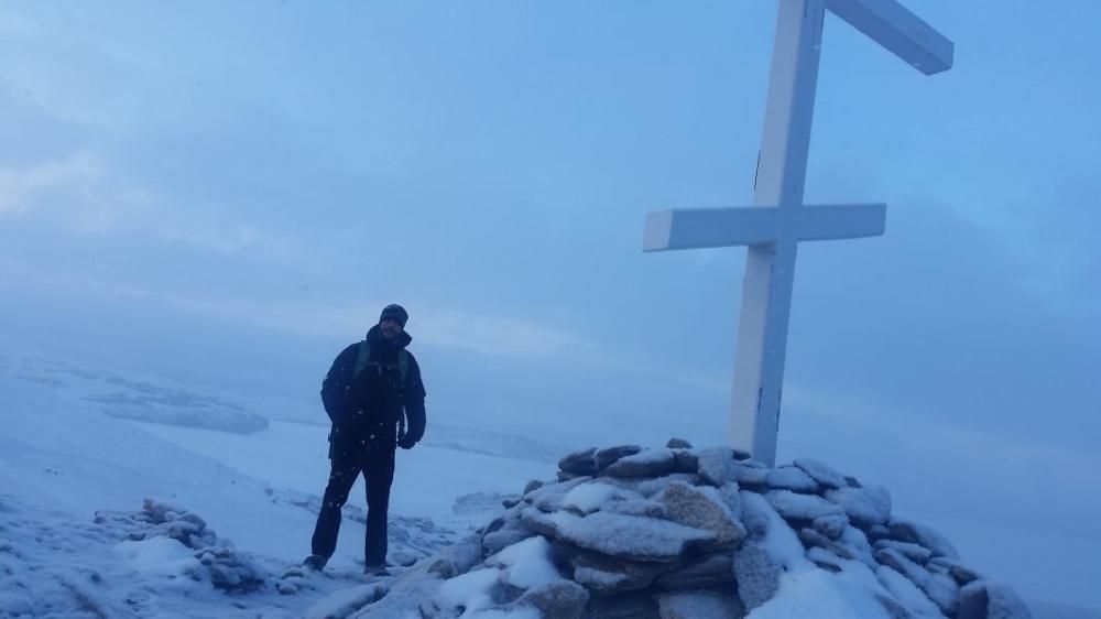 Dos montañeros de Granja de Moreruela, en el Polar