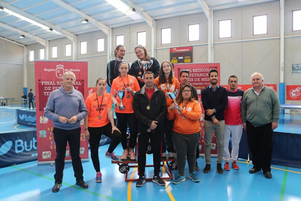 Final de tenis de mesa de Deporte en Edad Escolar