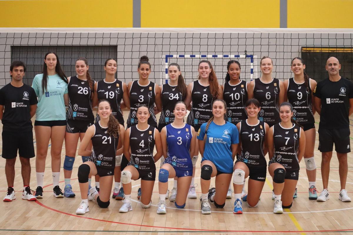 La plantilla del CV Ciudad de A Coruña, en la Copa Galicia