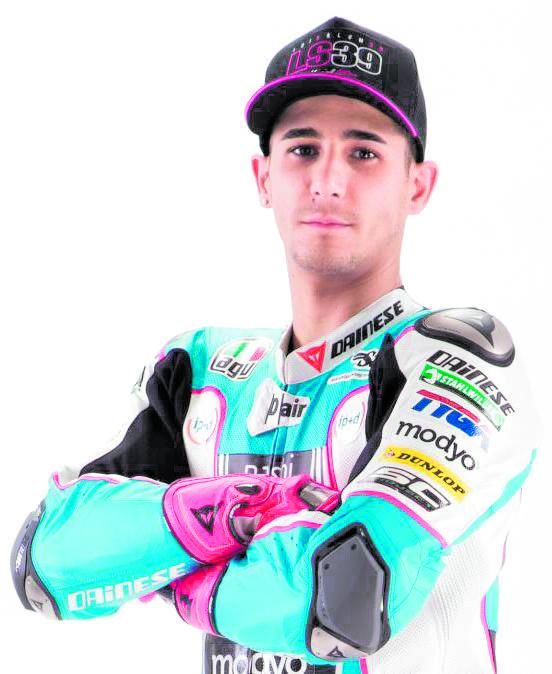 Luis Salom, con el mono del SAG Racing Team.