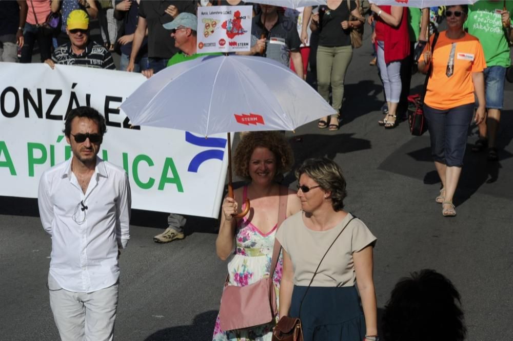 La protesta de educación en Murcia, en imágenes