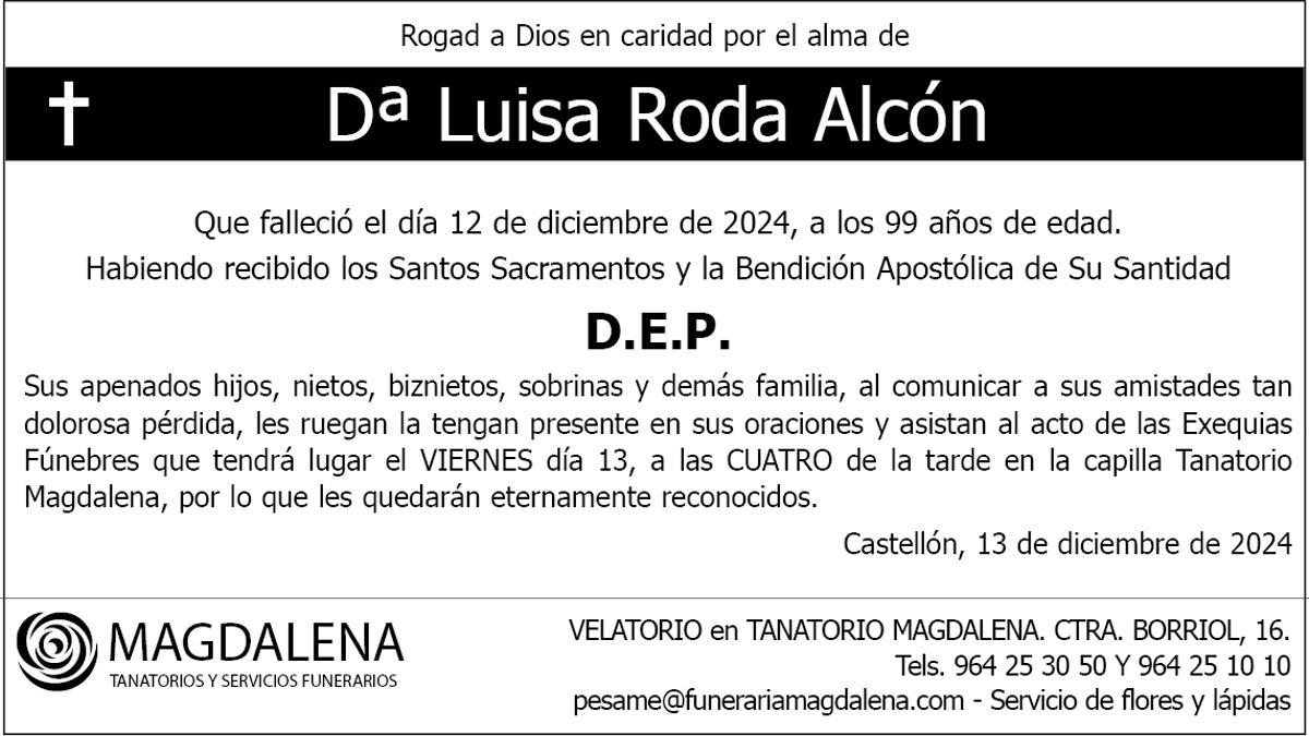 Dª Luisa Roda Alcón
