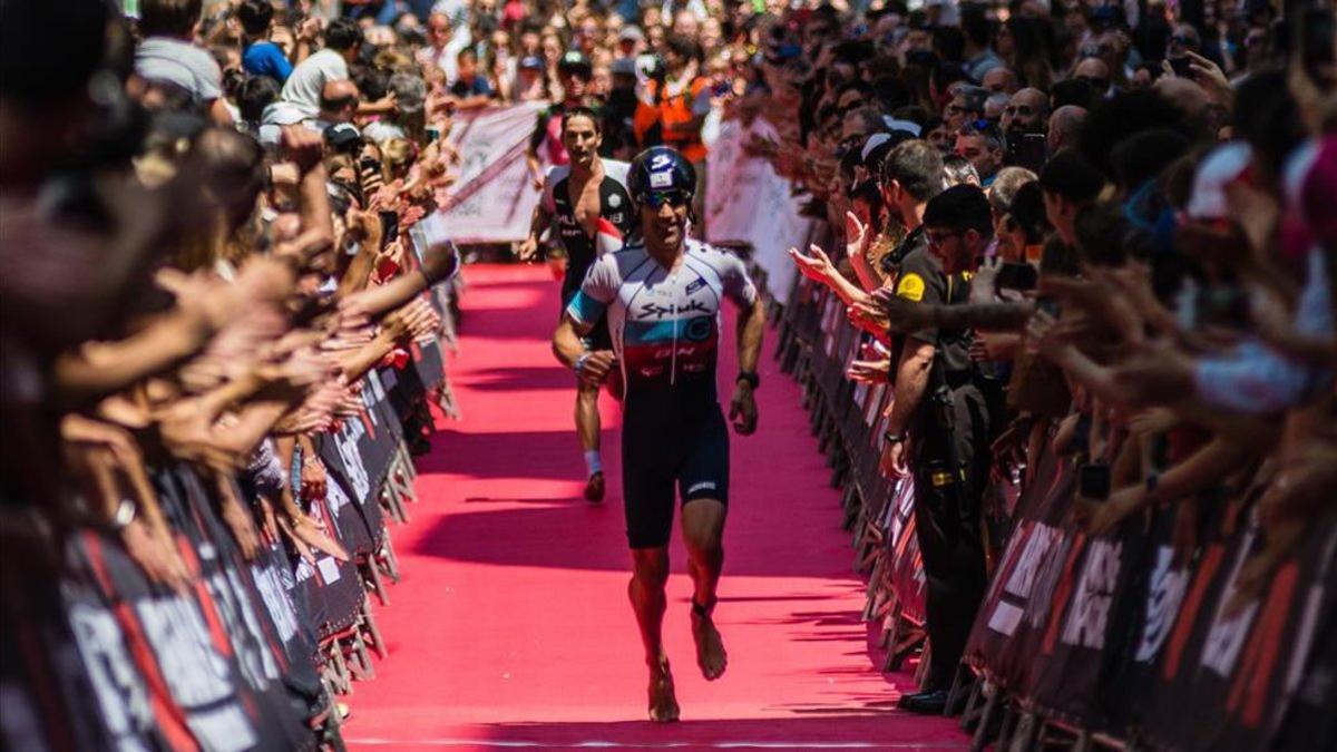 Entrada Meta del Ironman de Vitoria la pasada edición