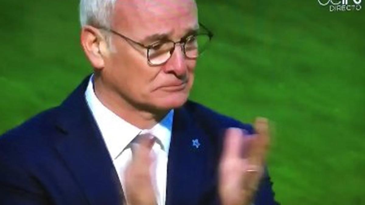 Ranieri abandonó el campo llorando