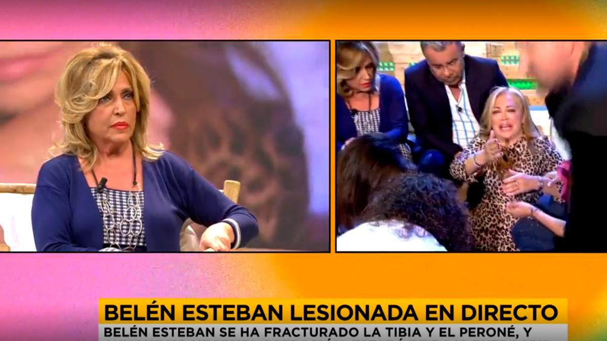 Belén Esteban muestra su enfado con Sálvame tras su doloroso accidente: lágrimas y dolor en directo