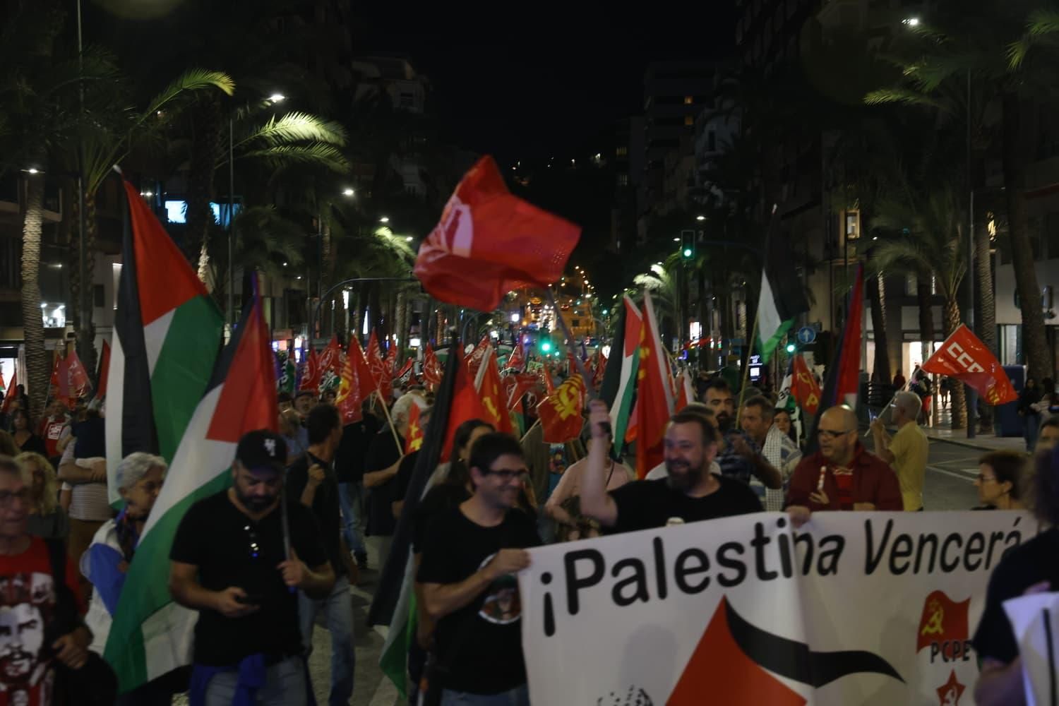 Alicante alza la voz por Palestina en una jornada de movilizaciones