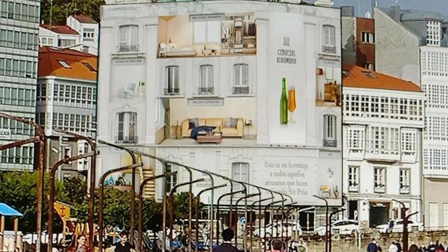 Las lonas de publicidad en edificios de Ciudad Vieja y Pescadería deben  recrear las fachadas - La Opinión de A Coruña