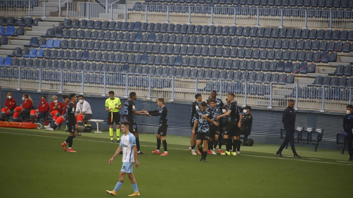 Partido de la Liga Smartbank entre el Málaga CF y el Almería