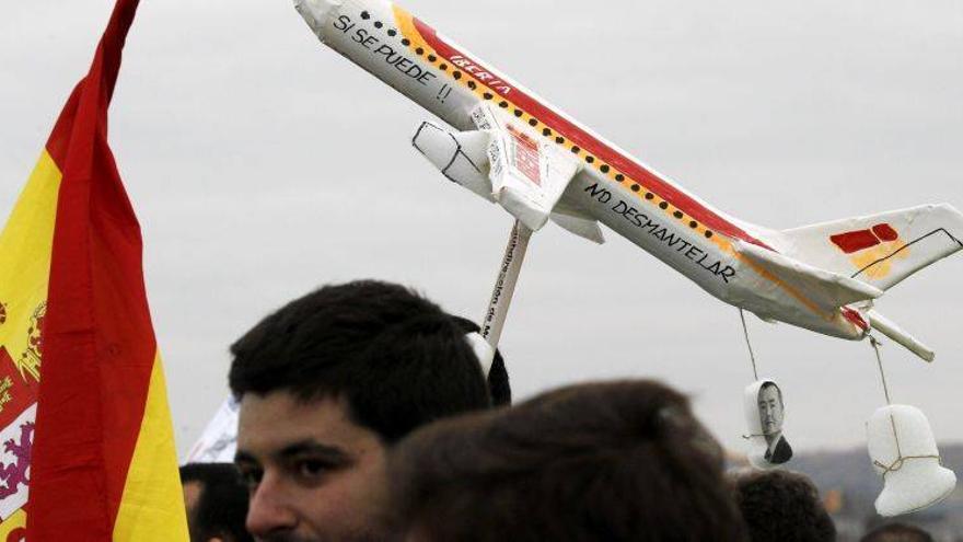 Trabajadores de Iberia se concentran en Barajas en una nueva jornada de huelga