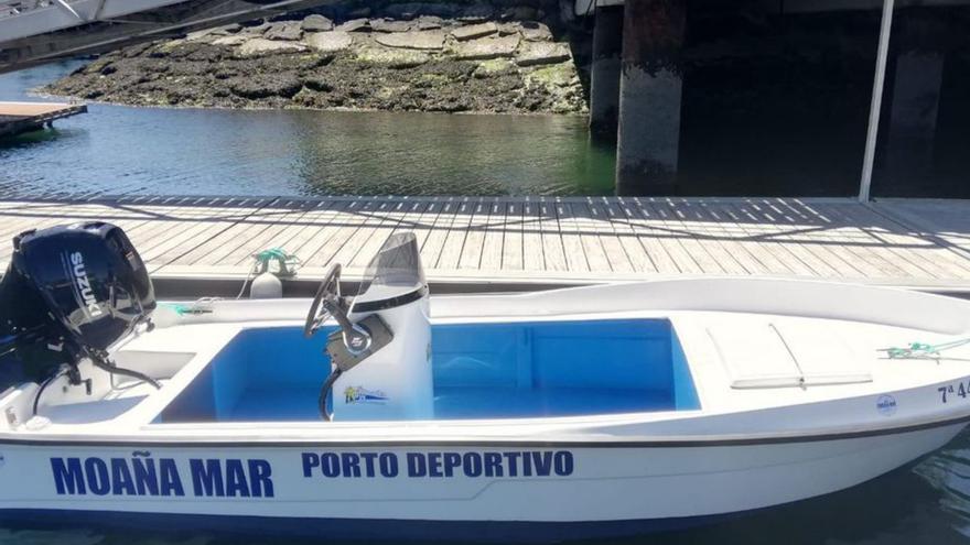 El puerto deportivo de Moaña adquiere una lancha para labores de mantenimiento