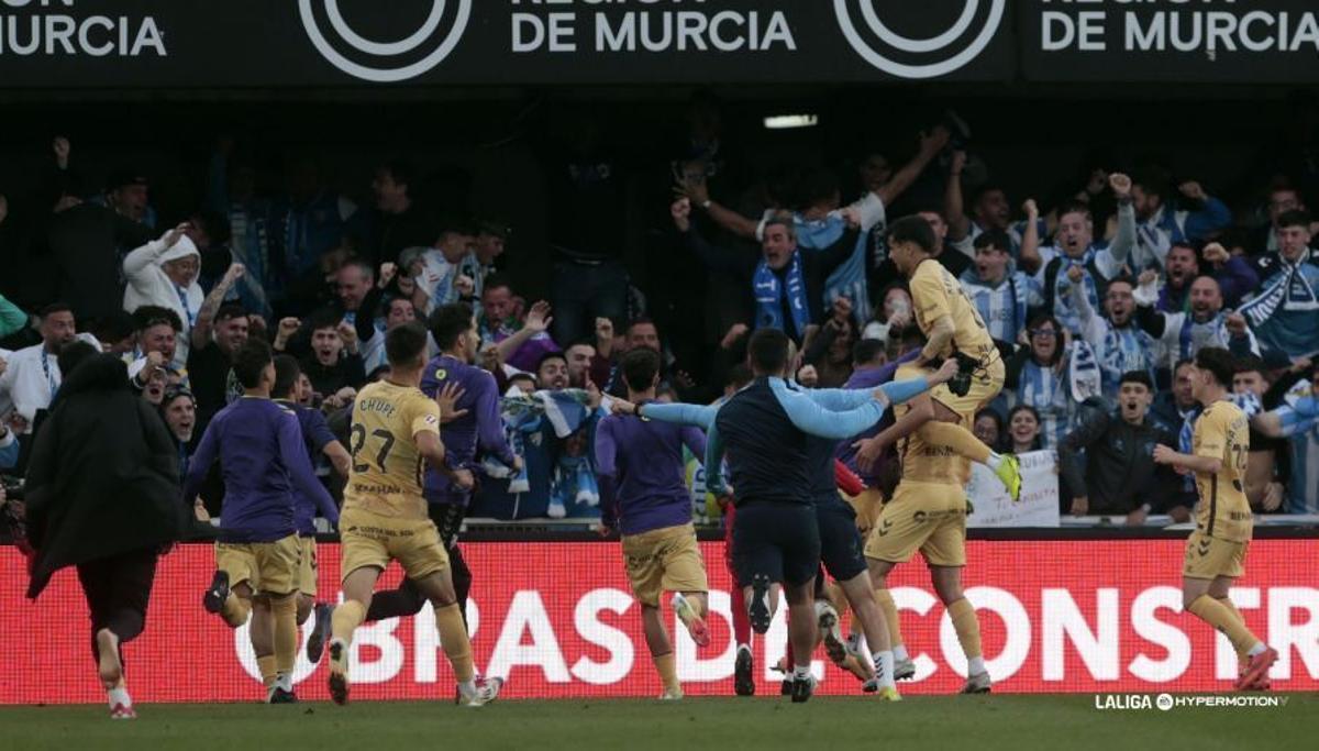 Partido de la LaLiga Hipermotion entre el Cartagena y el Málaga CF