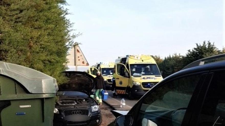 Un choque entre dos coches deja seis heridos en Cartagena