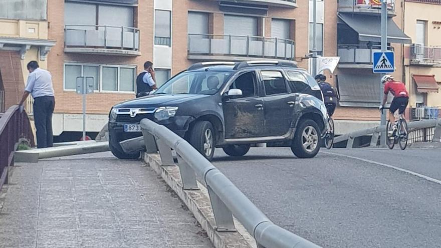 Accident de trànsit al pont de l'Areny, en una imatge d'arxiu.