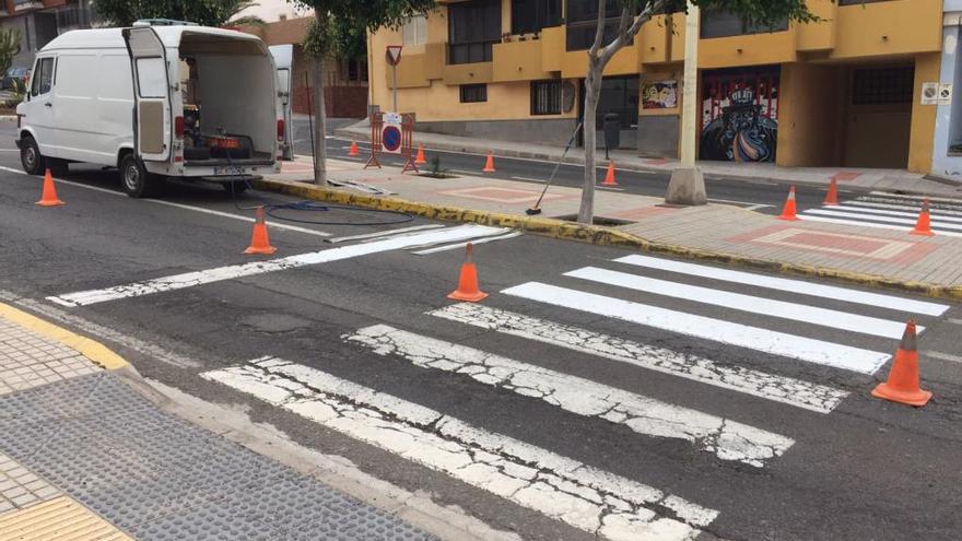 Trabajos de mejora en la avenida Américo Vespucio.