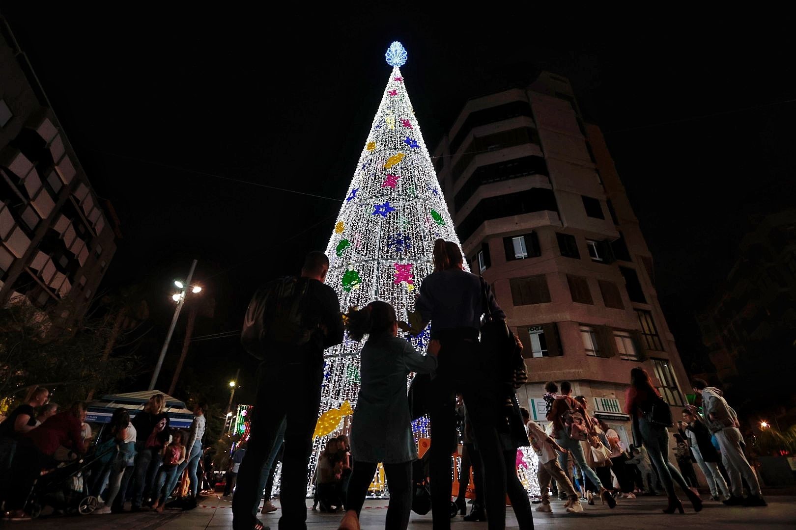 Encendido de la decoración navideña en Santa Cruz de Tenerife