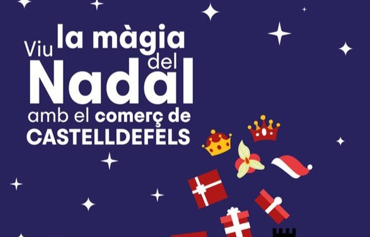 Cartel de la Feria de Navidad de Castelldefels 2023.