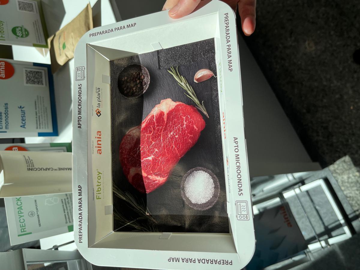 Envase reciclable para carnes, desarrollado por el Ainia.