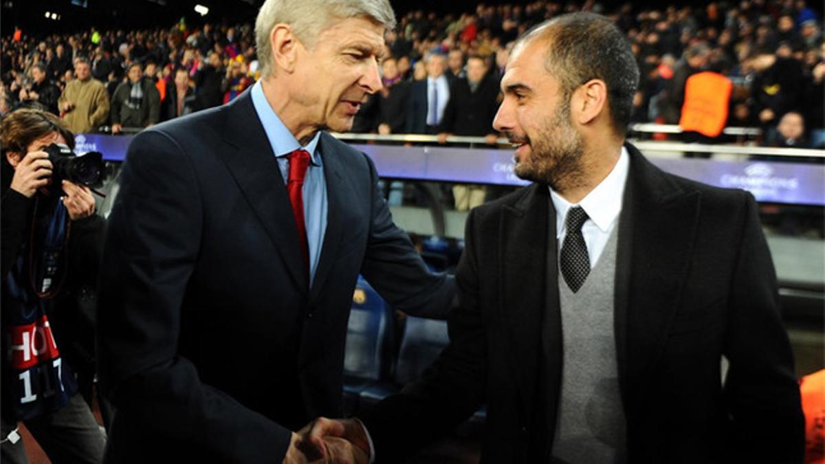 Wenger y Guardiola ya han coincidido en varios compromisos de la Champions