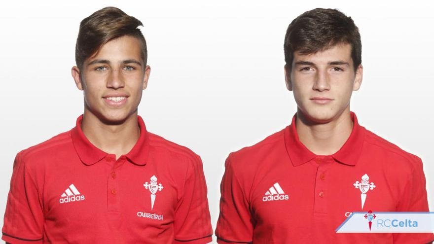 Los canteranos convocados Álex Vila y Mario Cantero. //@RCCelta