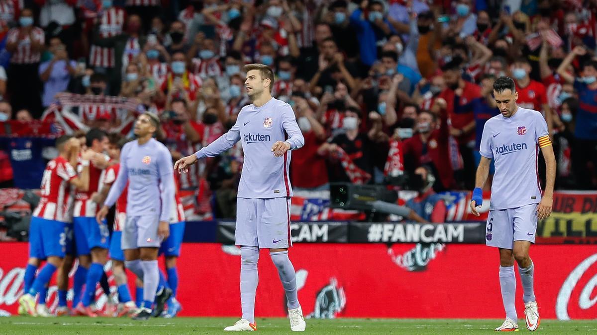 Piqué, contra el Atlético de Madrid