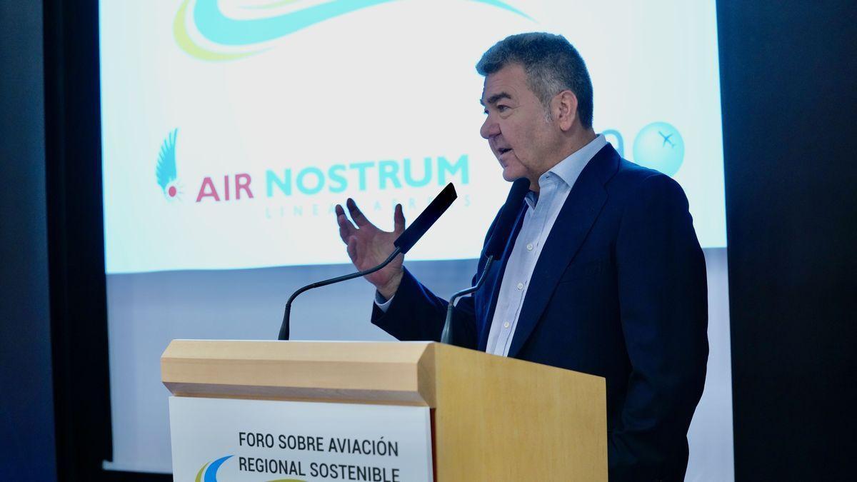 Carlos Bertomeu, presidente de Air Nostrum, durante la apertura del evento.
