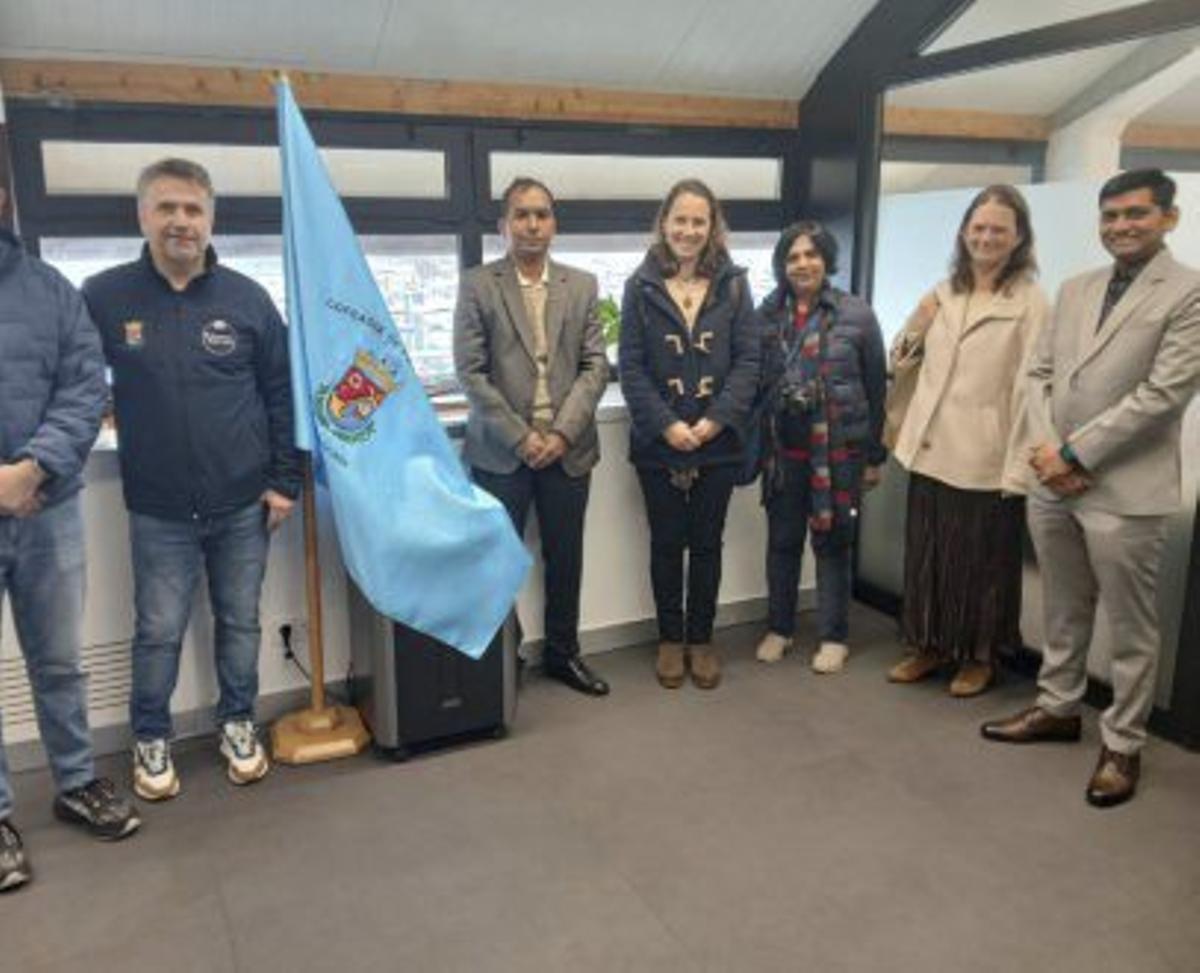 Un momento de la visita. |