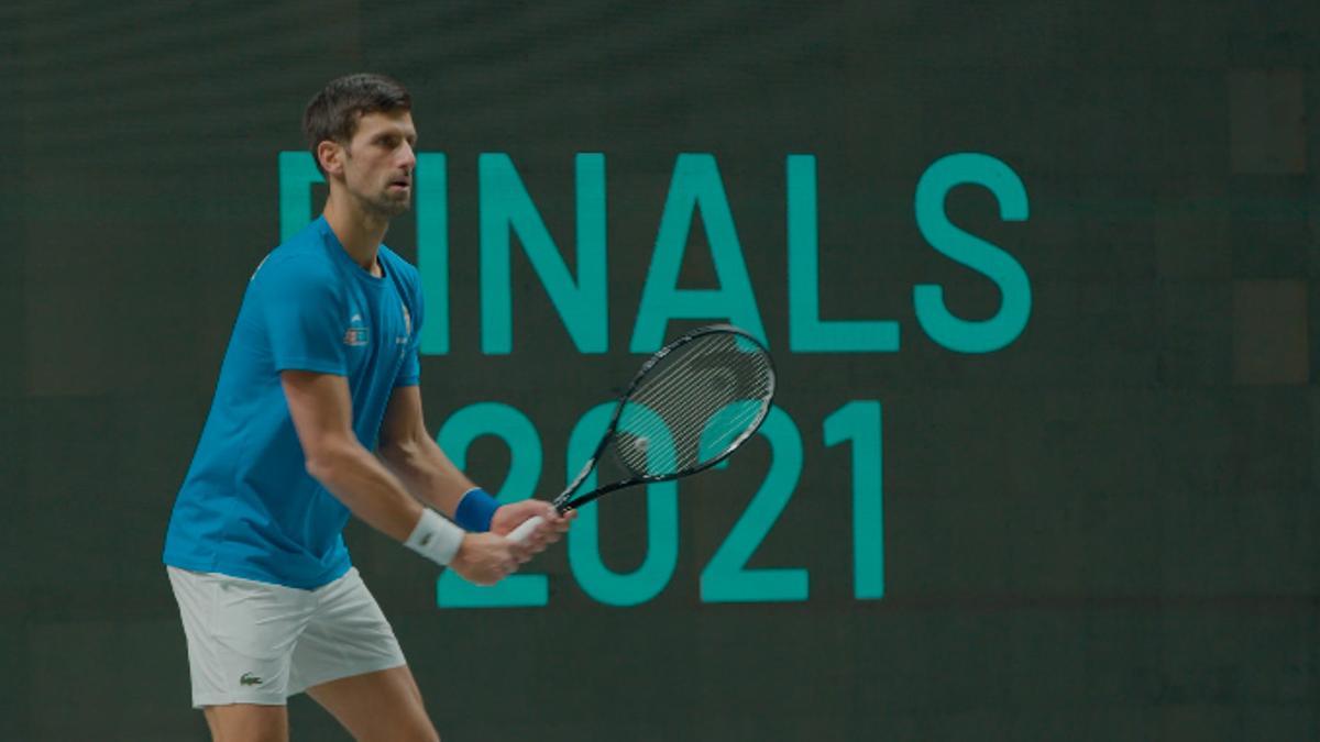 Djokovic entrena en el Madrid Arena