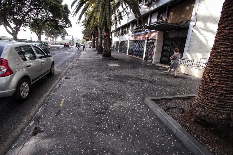 Así quedó la zona de terrazas del atropello múltiple de la Avenida de Anaga