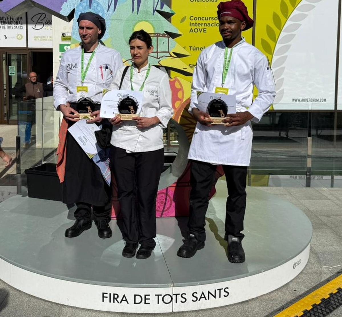 Sofía junto a los otros premiados